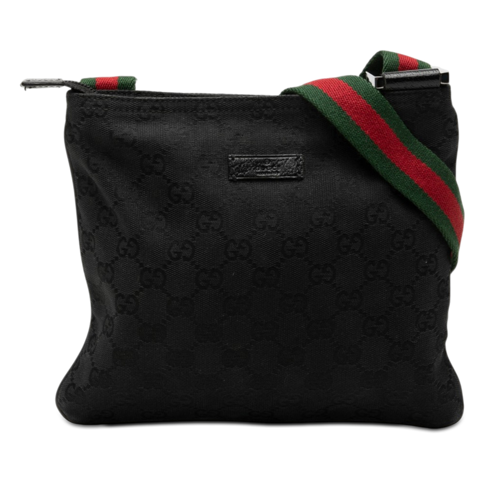 Pre-Loved Gucci GG Canvas Web Crossbody